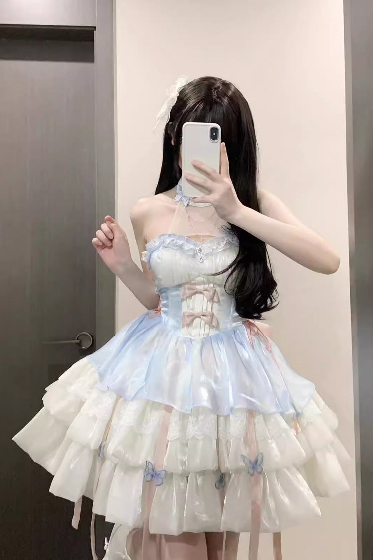 Divine Vow Sleeveless Multi-Ruffle Elegant Princess Lolita Gown - 3 Colors