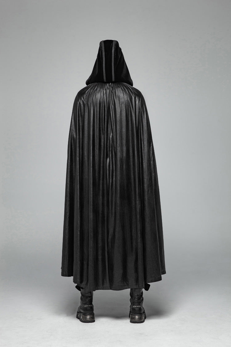 Hooded Embroidered Cloak Coat for Men - Gothic Edge