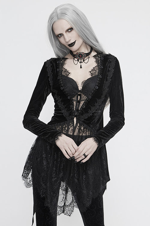 Knitted Mini Jacket Dress for Women in Black