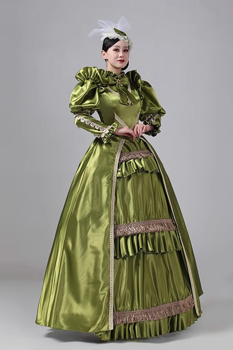 Victorian Princess Dress with Ruffle Cardigan - Medieval Court Style - Triple Hue