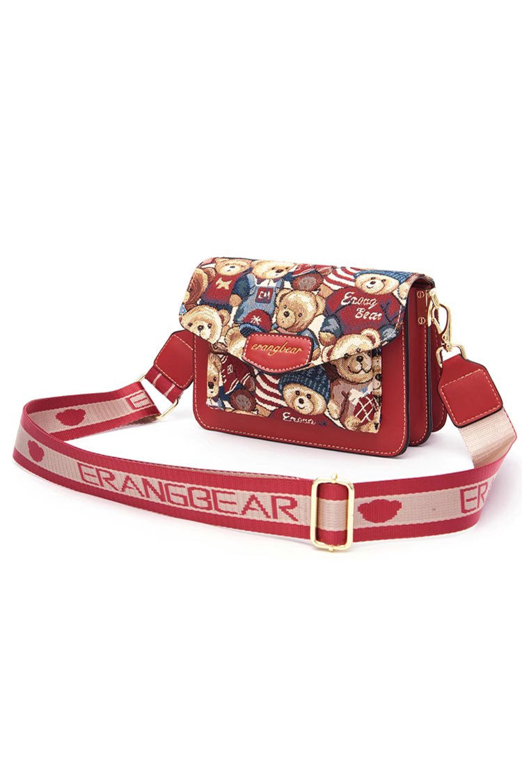 Sweet Lolita Crossbody Bag with Bear Print in 3 Colors