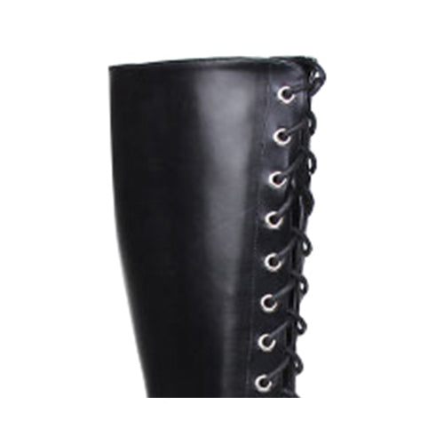 Sweet Lolita High Boots with Lace-Up Design and Concise Style