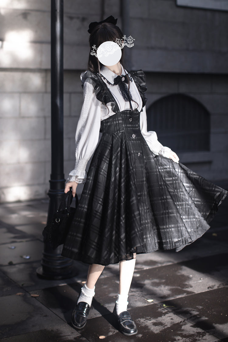 Classic Checkerboard Lolita Strap Dress