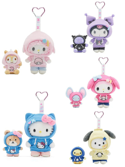 Kawaii Citywalk Anhänger Plüsch Schlüsselanhänger Brosche Set SK560