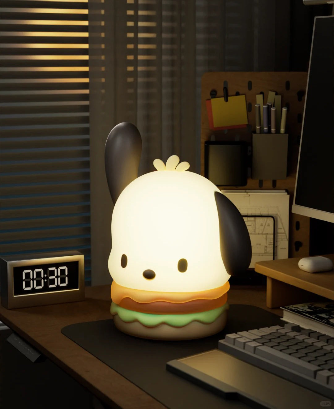 Lampe tactile Pocha Hamburger en silicone