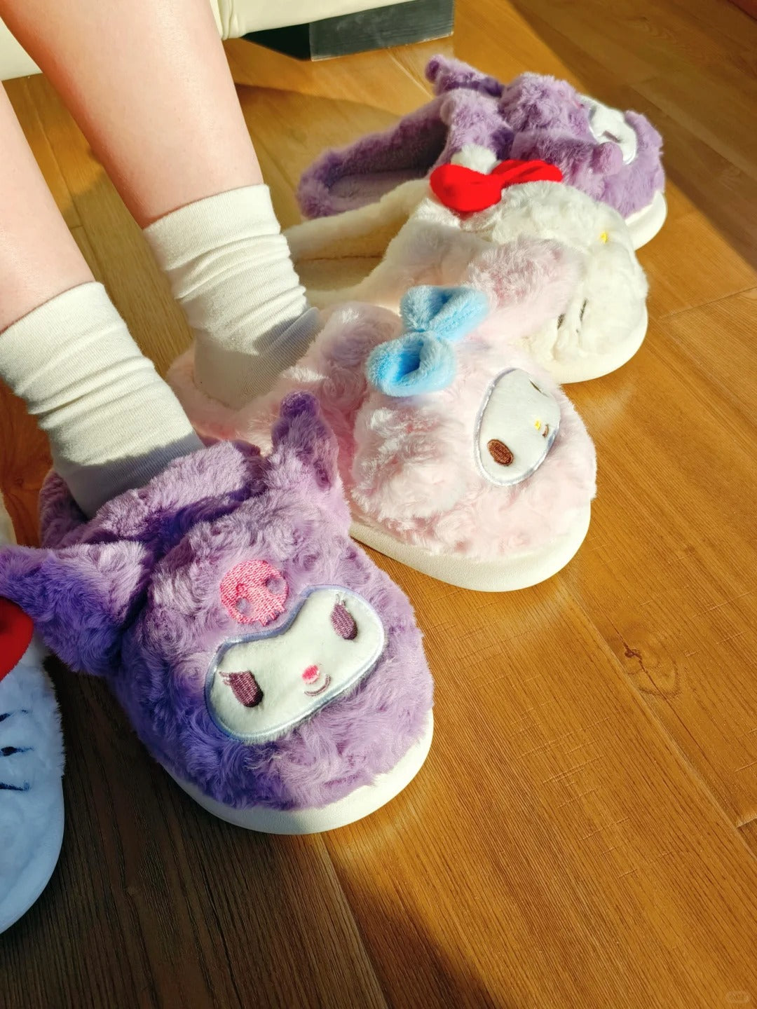 Chaussons pelucheux Kawaii Anime