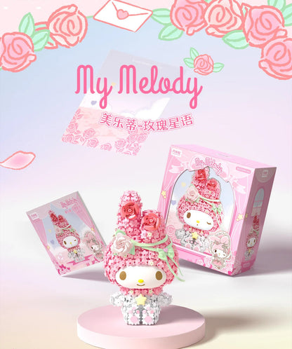 Kuro and Melo Rose Ganden building blocks figures