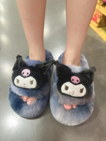 Chaussons moelleux en peluche Kitty Kuro