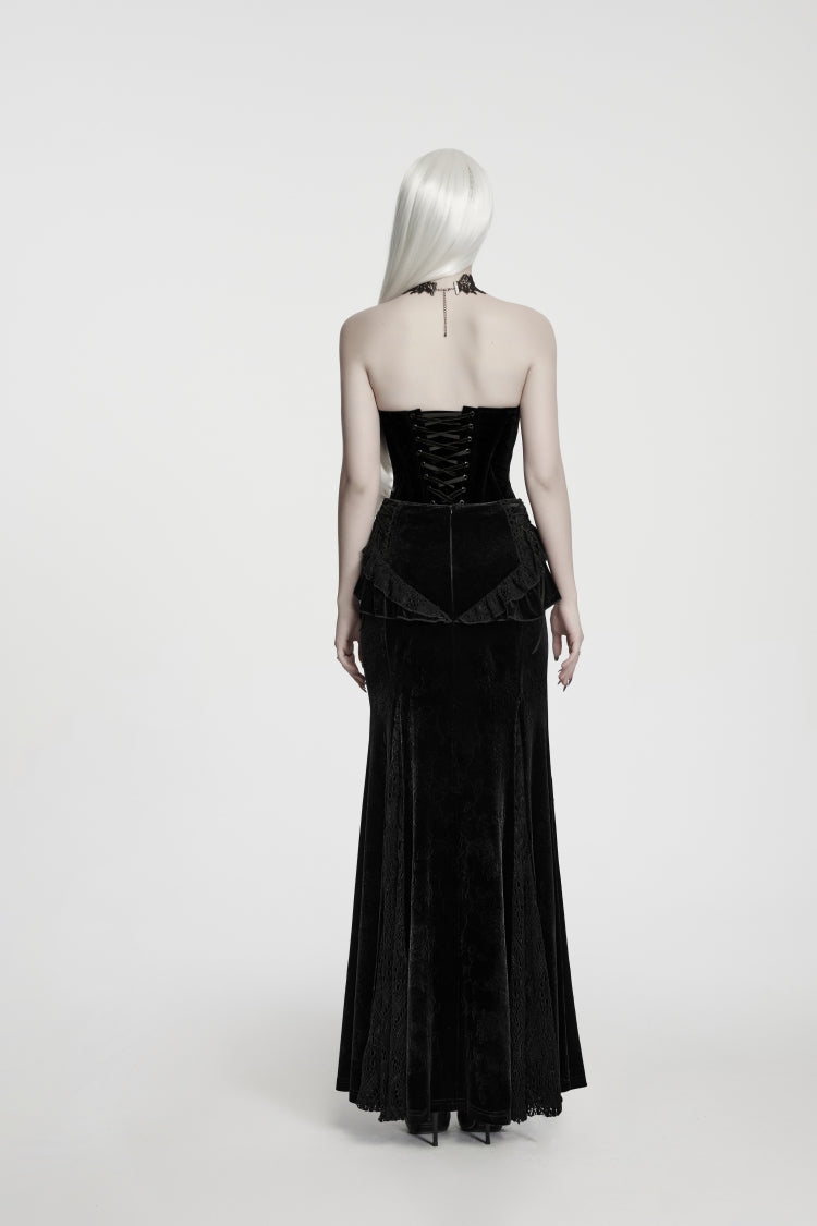 Slim-Fit Asymmetric Corset with Zipper and Strappy Balletcore Style