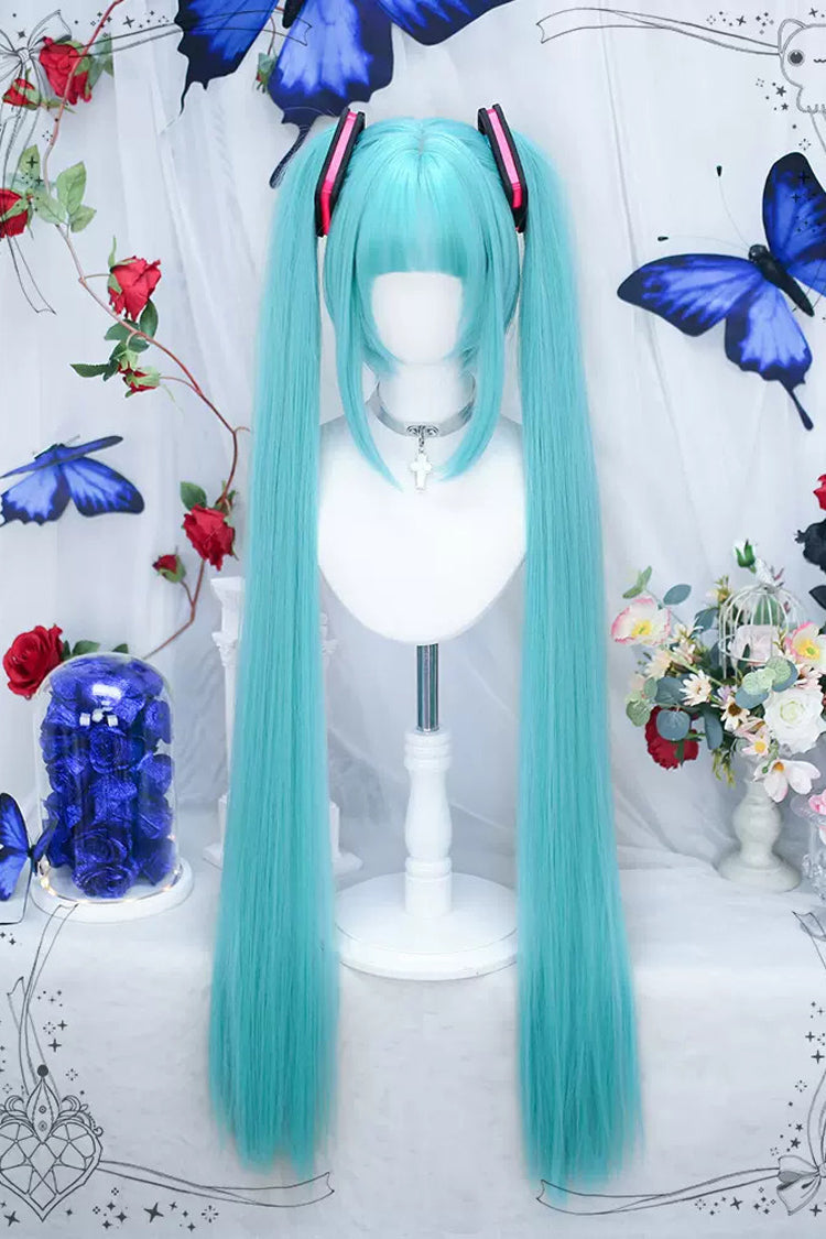Emerald Double Ponytail Long Straight Sweet Lolita Wig