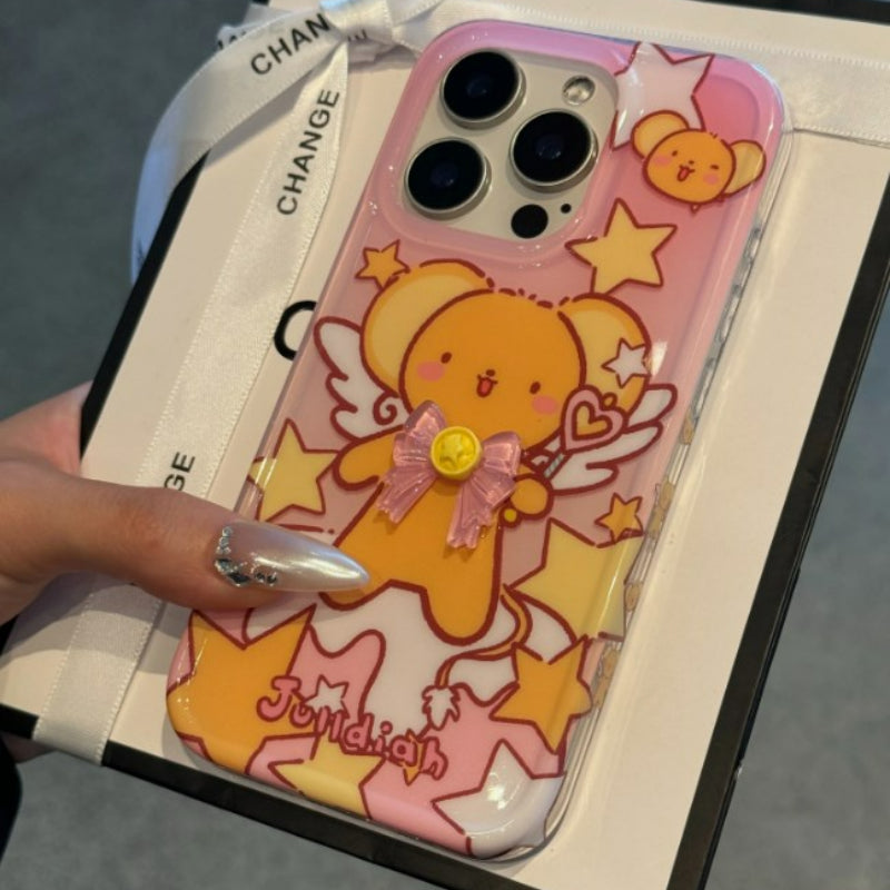 Sweet Sakura Wings Bear Phone Case KI638