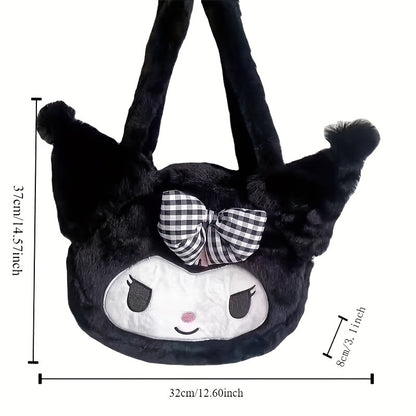 Kawaii Cinna Furry Shoulder Bag with Bow