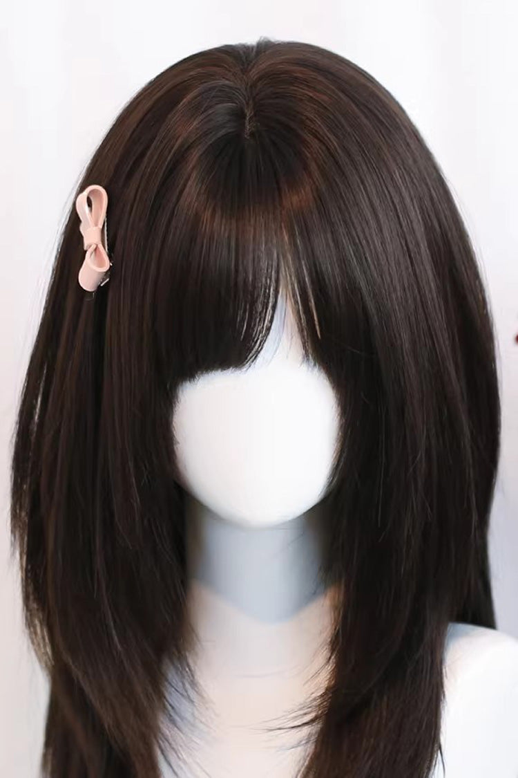 Cute Wispy Bangs Lolita Wig in Brown