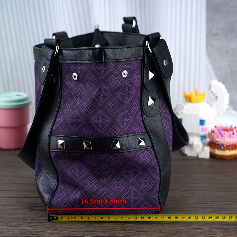 Kitty Vintage Patchwork Purple Tote Bag