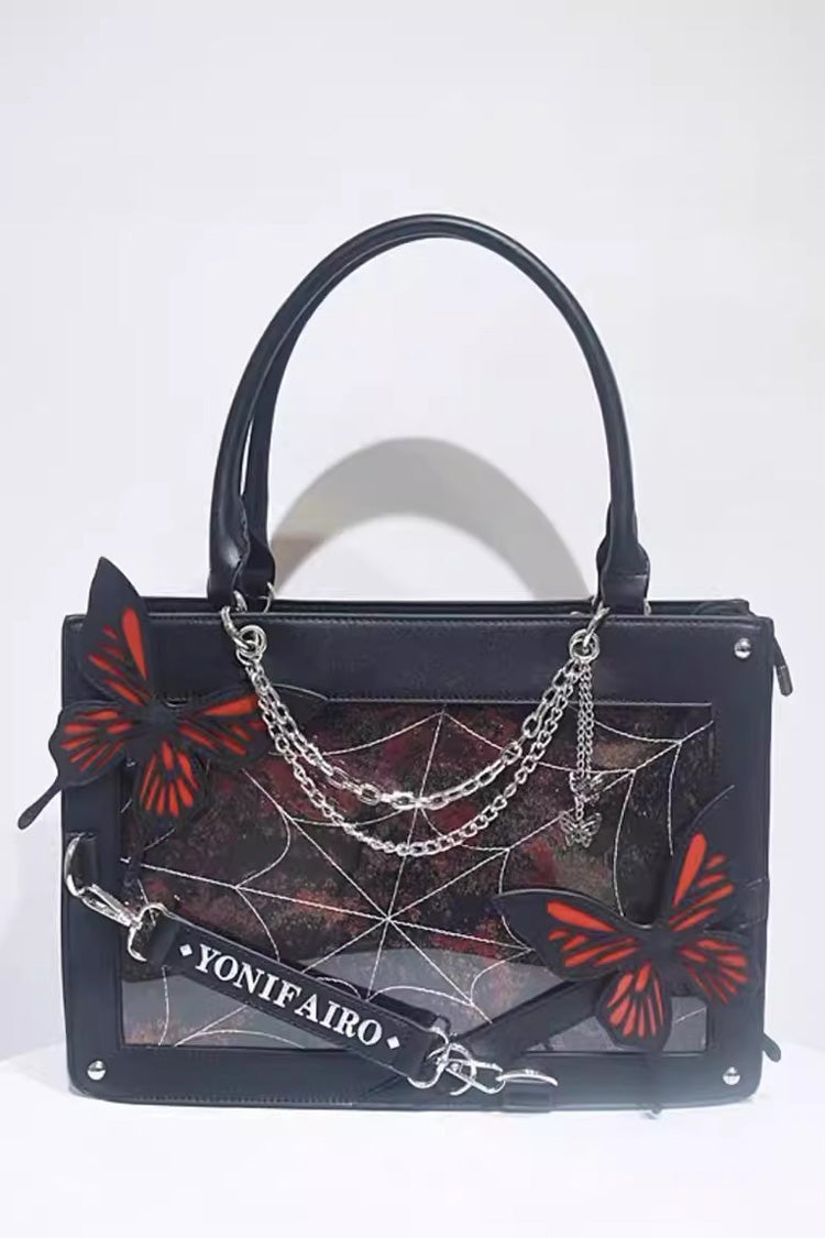 Gothic Lolita Shoulder Itabag with Butterfly Motif - Fourteen Shades