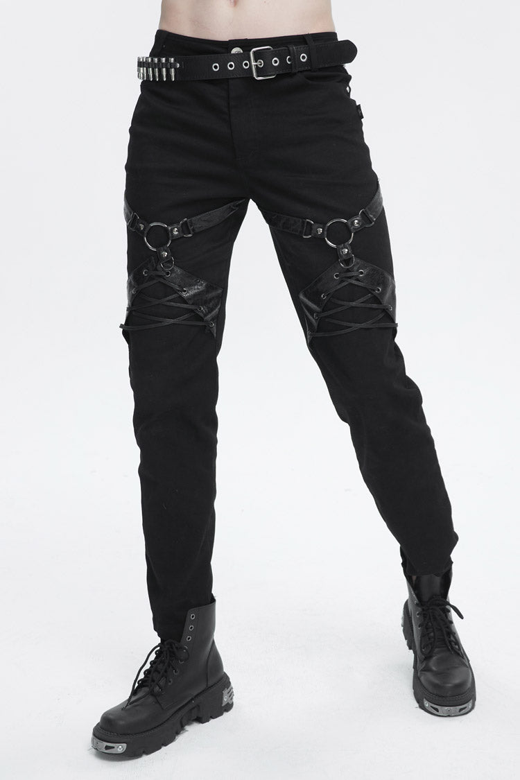 Midnight Punk Trousers with Buckle Accents