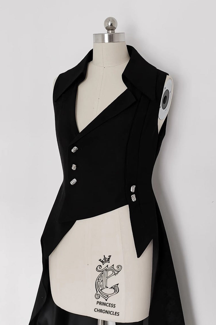 Ash-Burned Long Vest for Women - Ouji Style - Gothic Edge