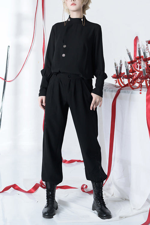 Star-Embroidered Ouji Trousers - Chronicles Edition - Gothic Edge