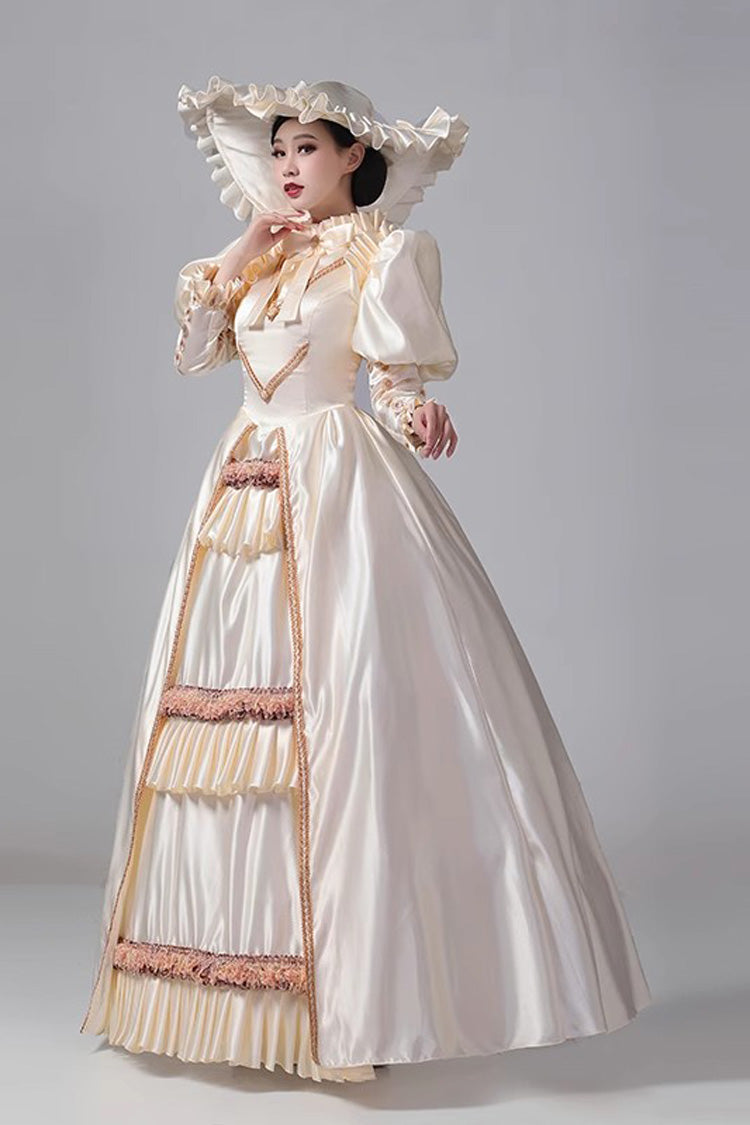 Victorian Princess Dress with Ruffle Cardigan - Medieval Court Style - Triple Hue