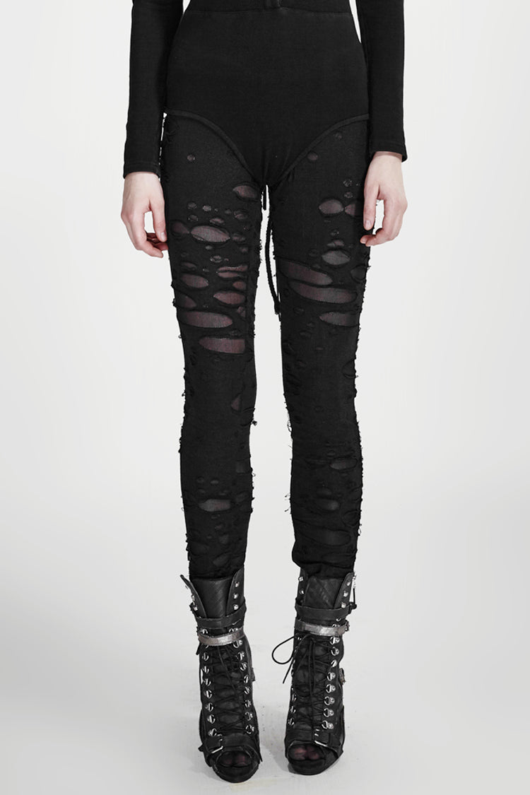 Gothic Women's Sheer Fitted Leggings - Long Length