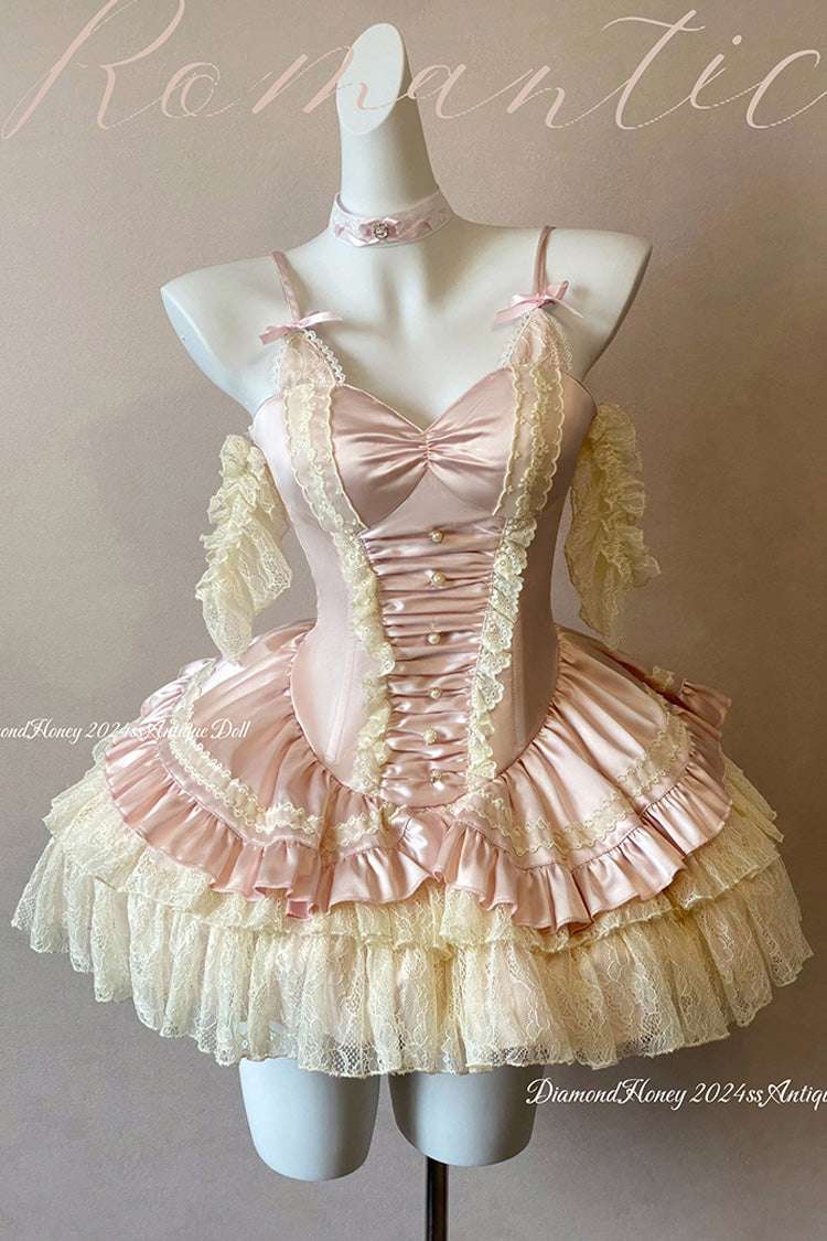 Ballet Cat Multi-Layered Ruffle Lace Dress, Sweet Princess Lolita Gown