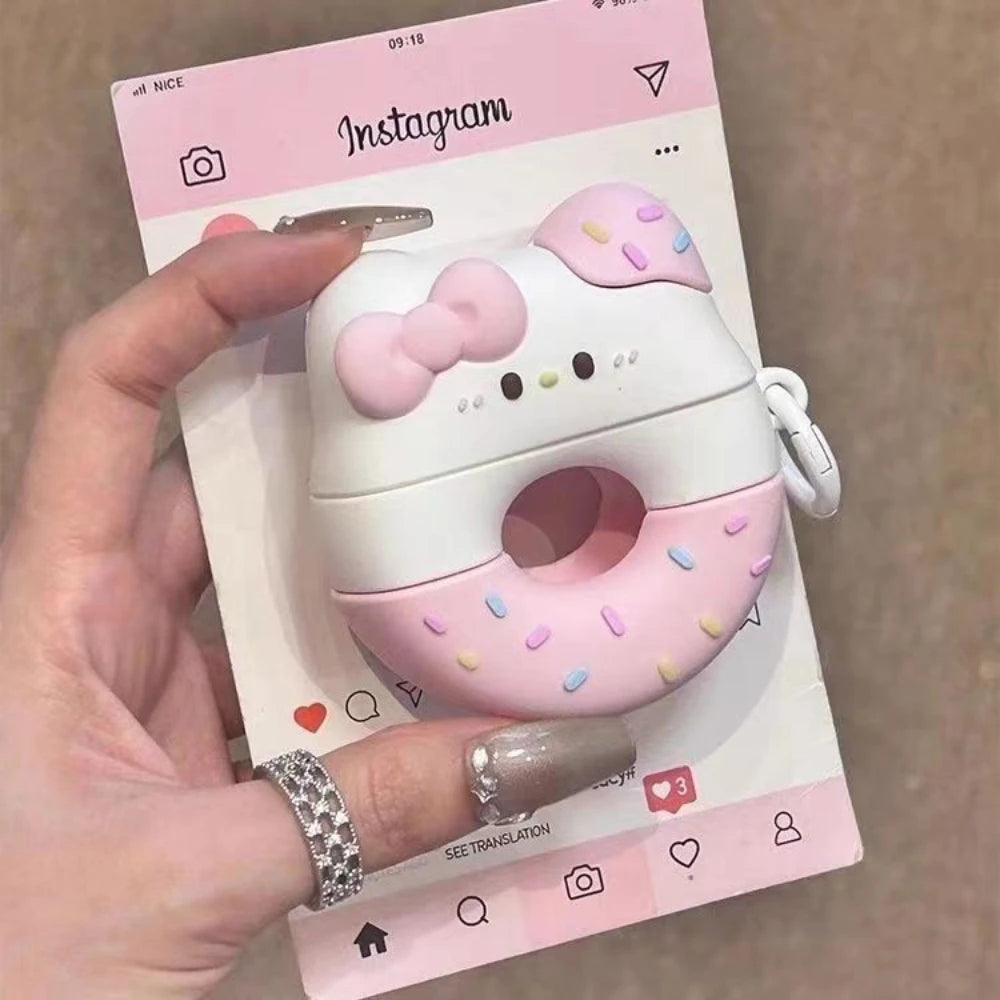 Kitty Pink Donut Earphone Case KI725