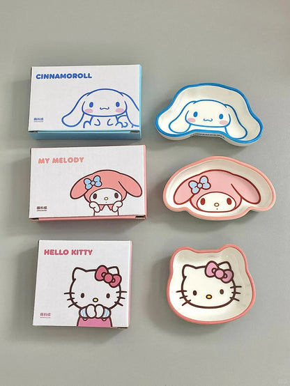 Mini assiettes en céramique à motif de dessin animé