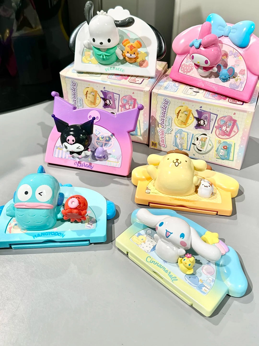 Boîte aveugle d'aimants pour réfrigérateur Kawaii My Home