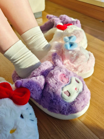 Chaussons pelucheux Kawaii Anime