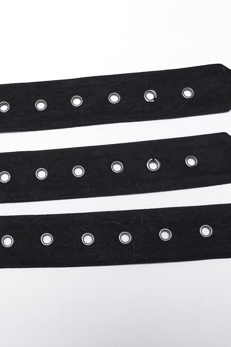 Edgy Skull-Embellished Buckle Belt for Men