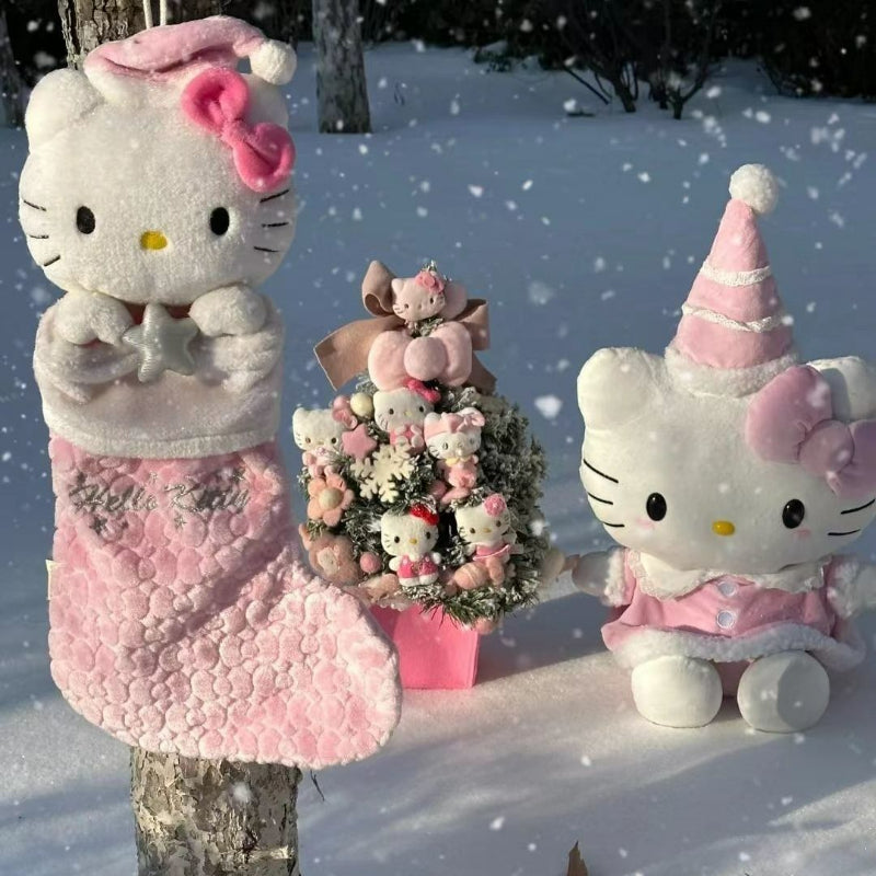 Christmas Pink Kitty Plush Doll KI691