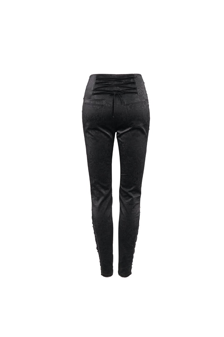 Metal Zipper High-Waist Gothic Trousers