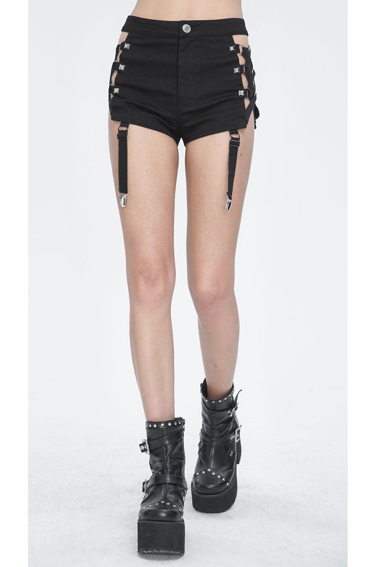 Steampunk Shorts with Side Cutout Design