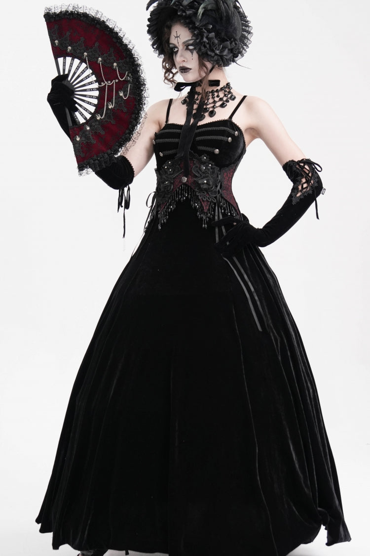 Lace-Up Gothic Slip Wedding Dress