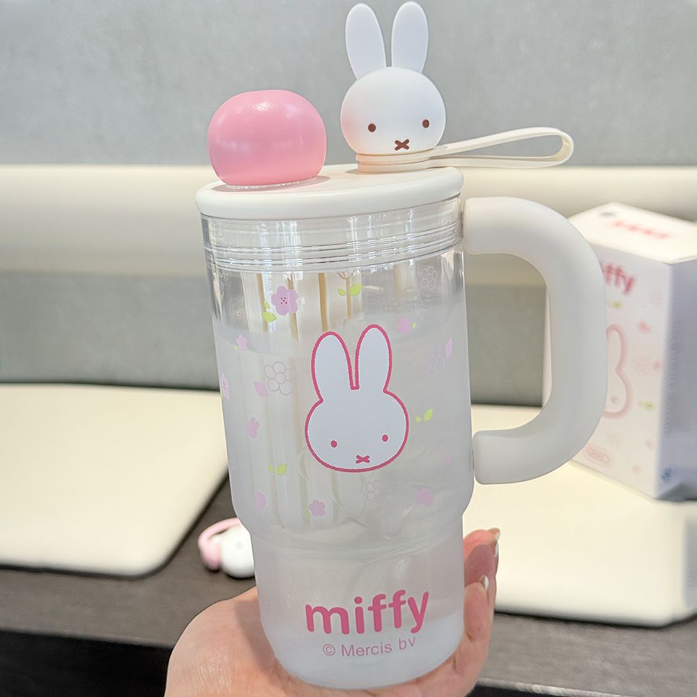 Pink Bunny Summer Straw Water Cup KI745