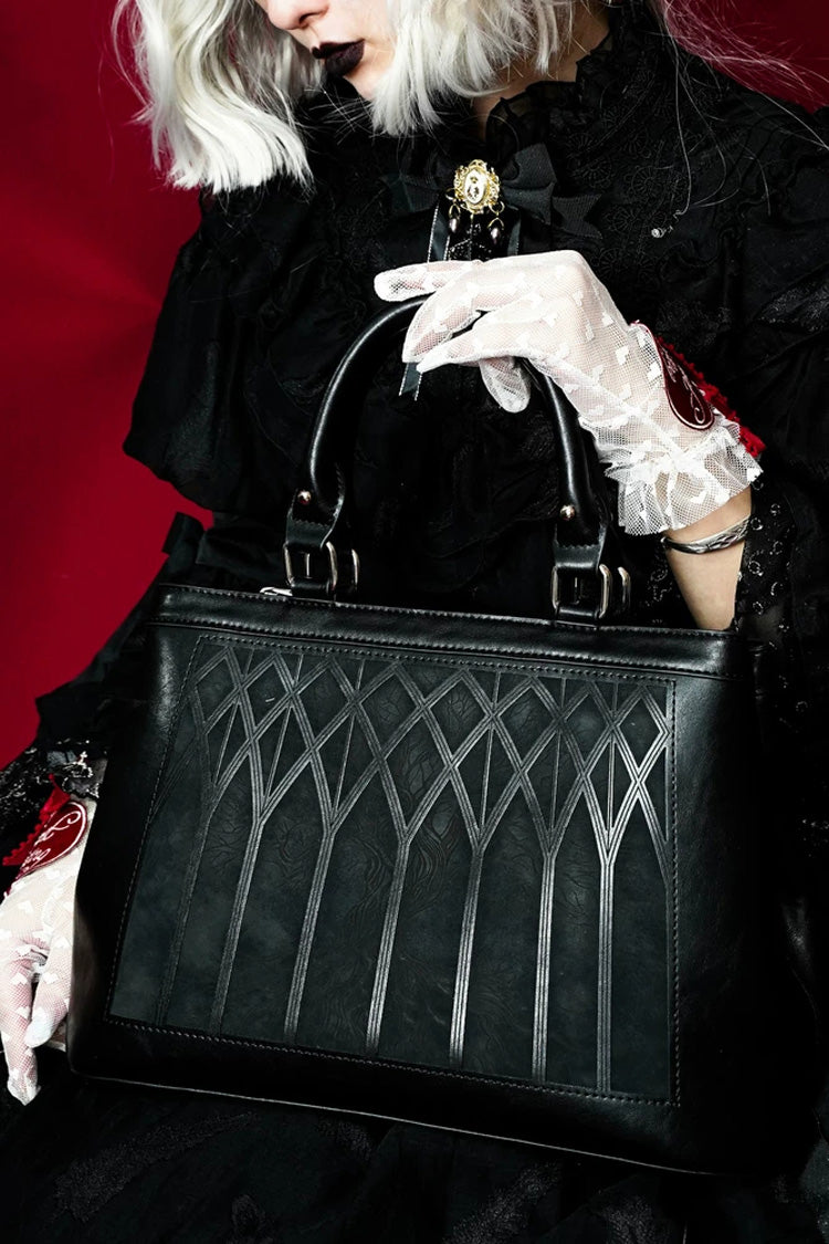 Yggdrasil Printed Embroidered Gothic Handbag - Asgard's Forgotten Dream