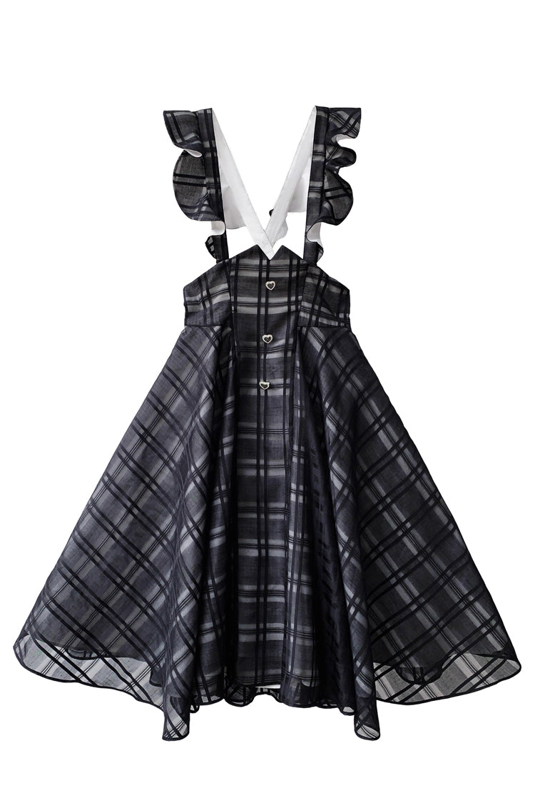 Classic Checkerboard Lolita Strap Dress