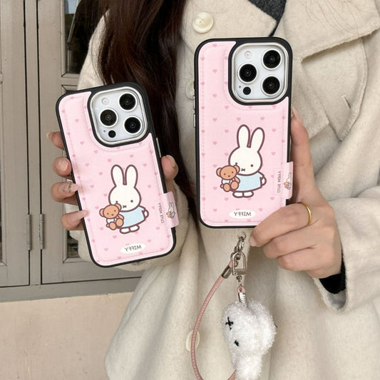 Heart Pink Love Rabbit Lanyard Phone Case KI746