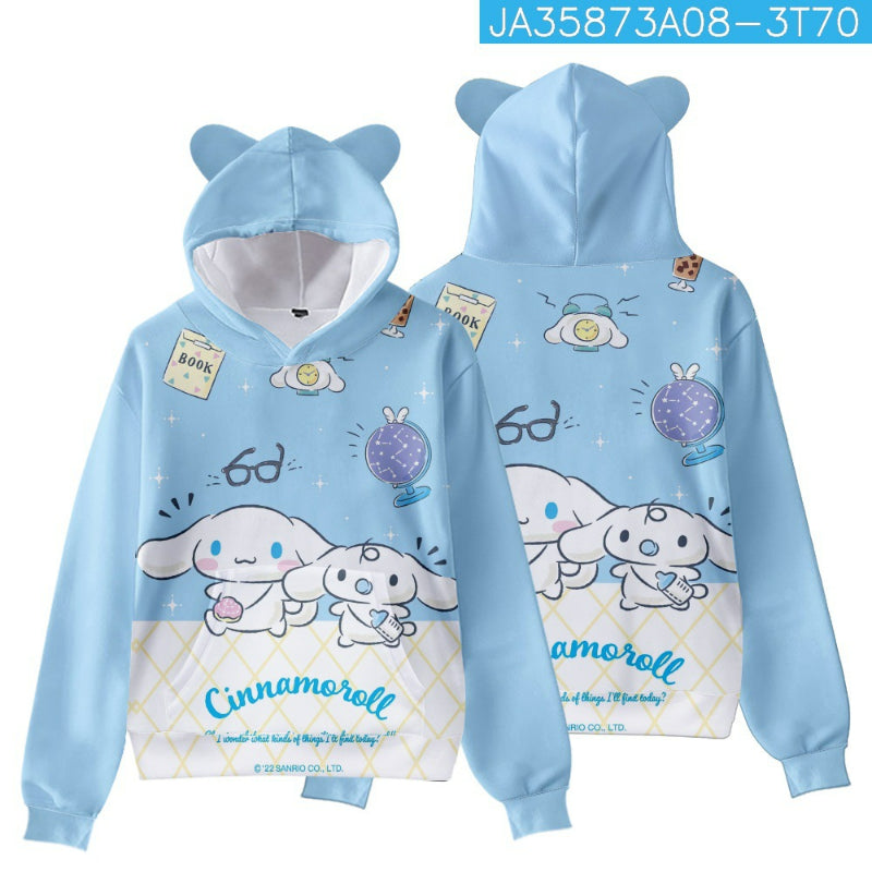 Pull à capuche pour enfants avec imprimé dessin animé Cinna KI597