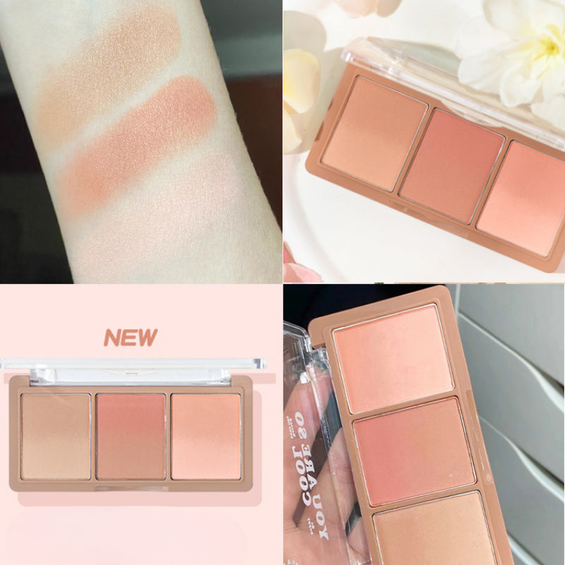 Tri-color Blush Eyeshadow Palette - Kimi