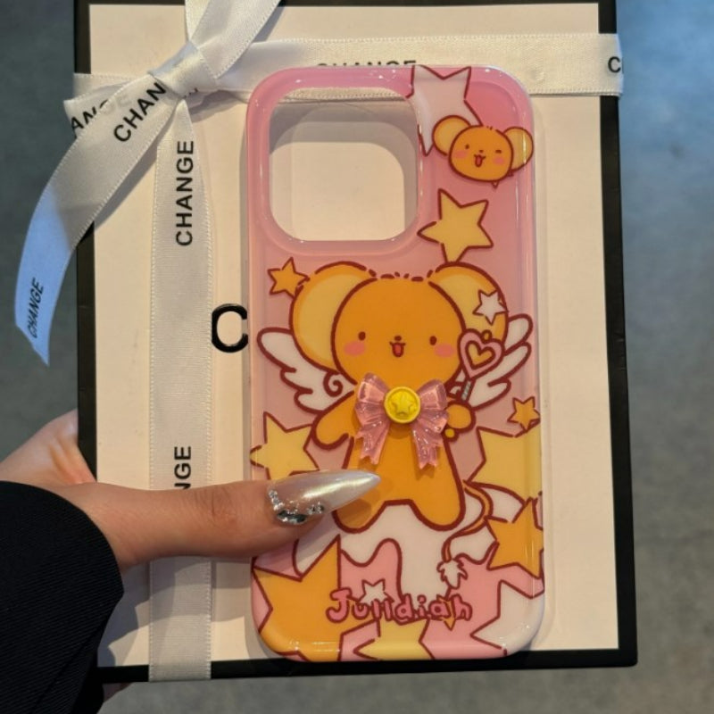 Sweet Sakura Wings Bear Phone Case KI638