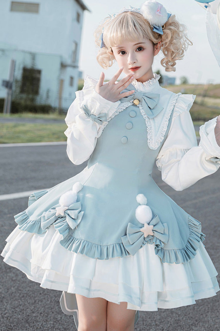 Sweet Princess Lolita Dress with Multi-Layer Ruffles - Magical Girl - Dual Colors