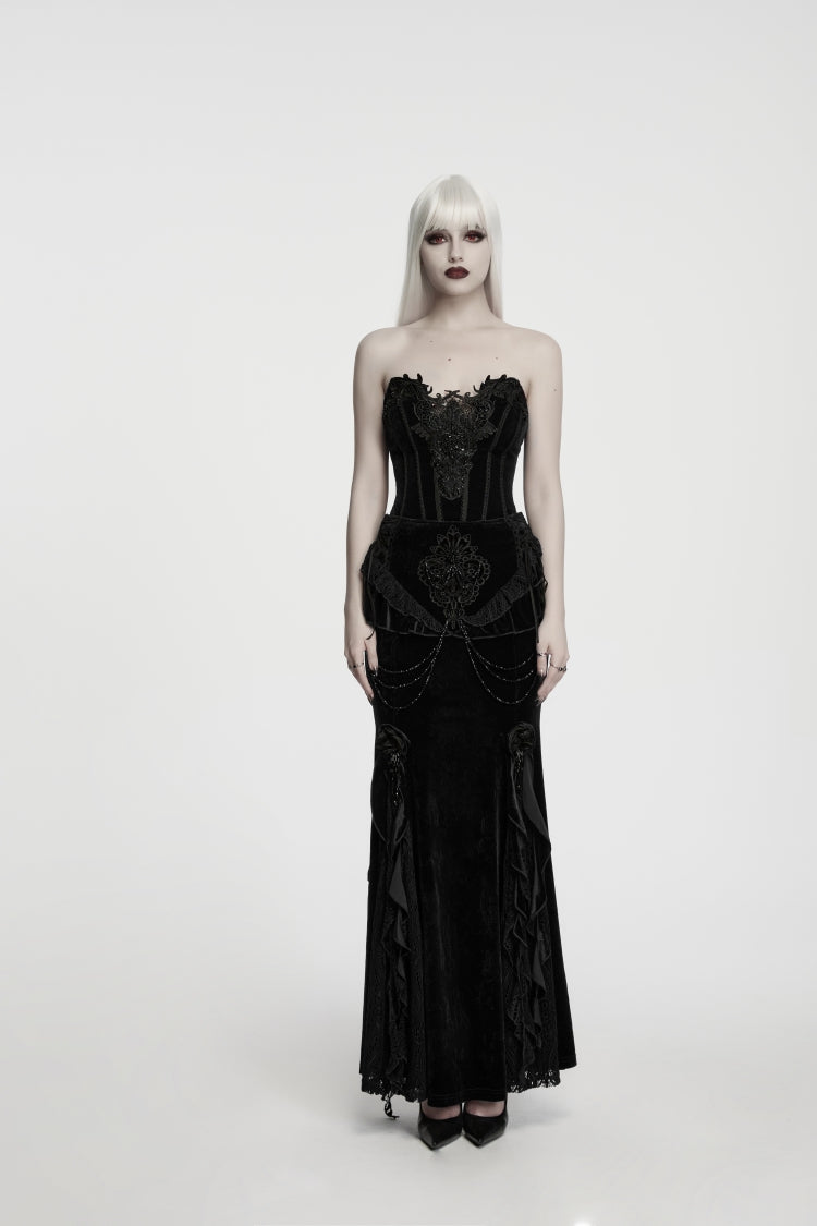 Slim-Fit Asymmetric Corset with Zipper and Strappy Balletcore Style