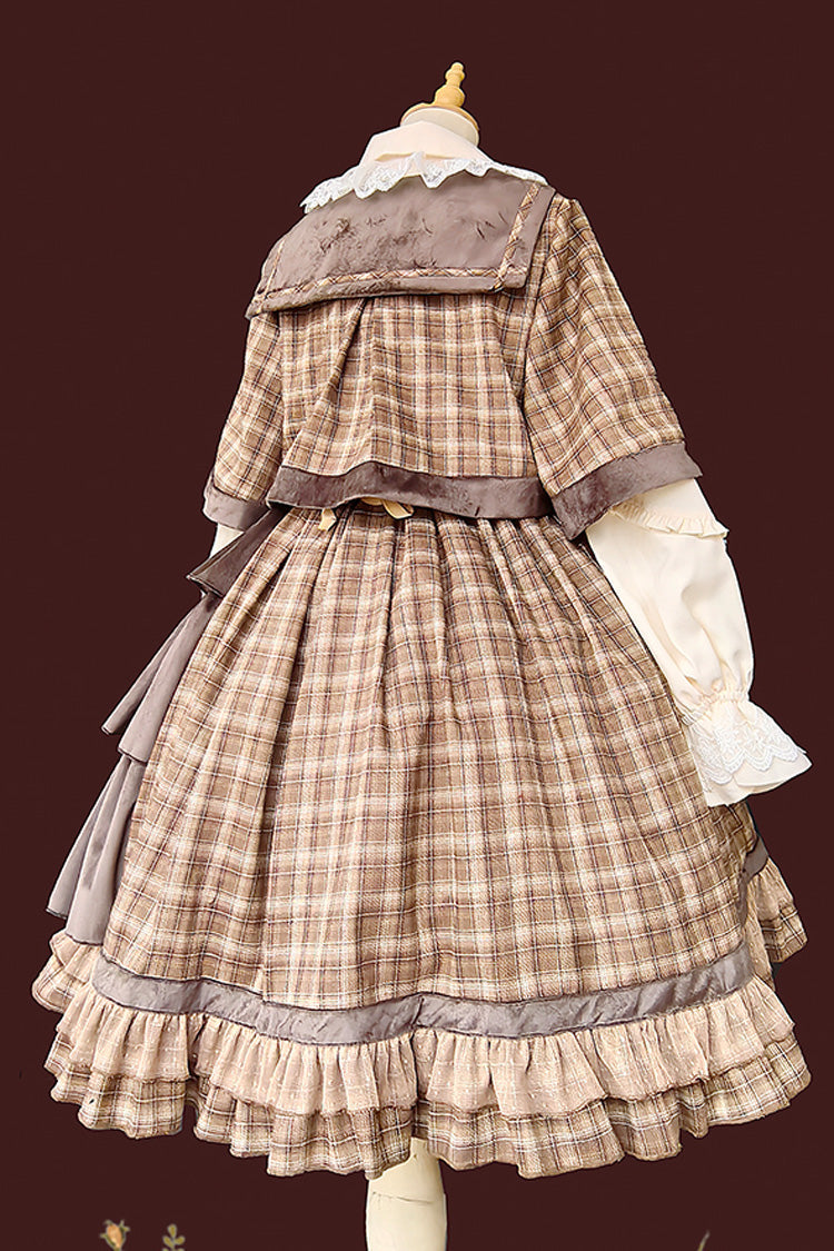 Chocolate High Waist Asymmetric Ruffle Strap Dress - Morning Tune
