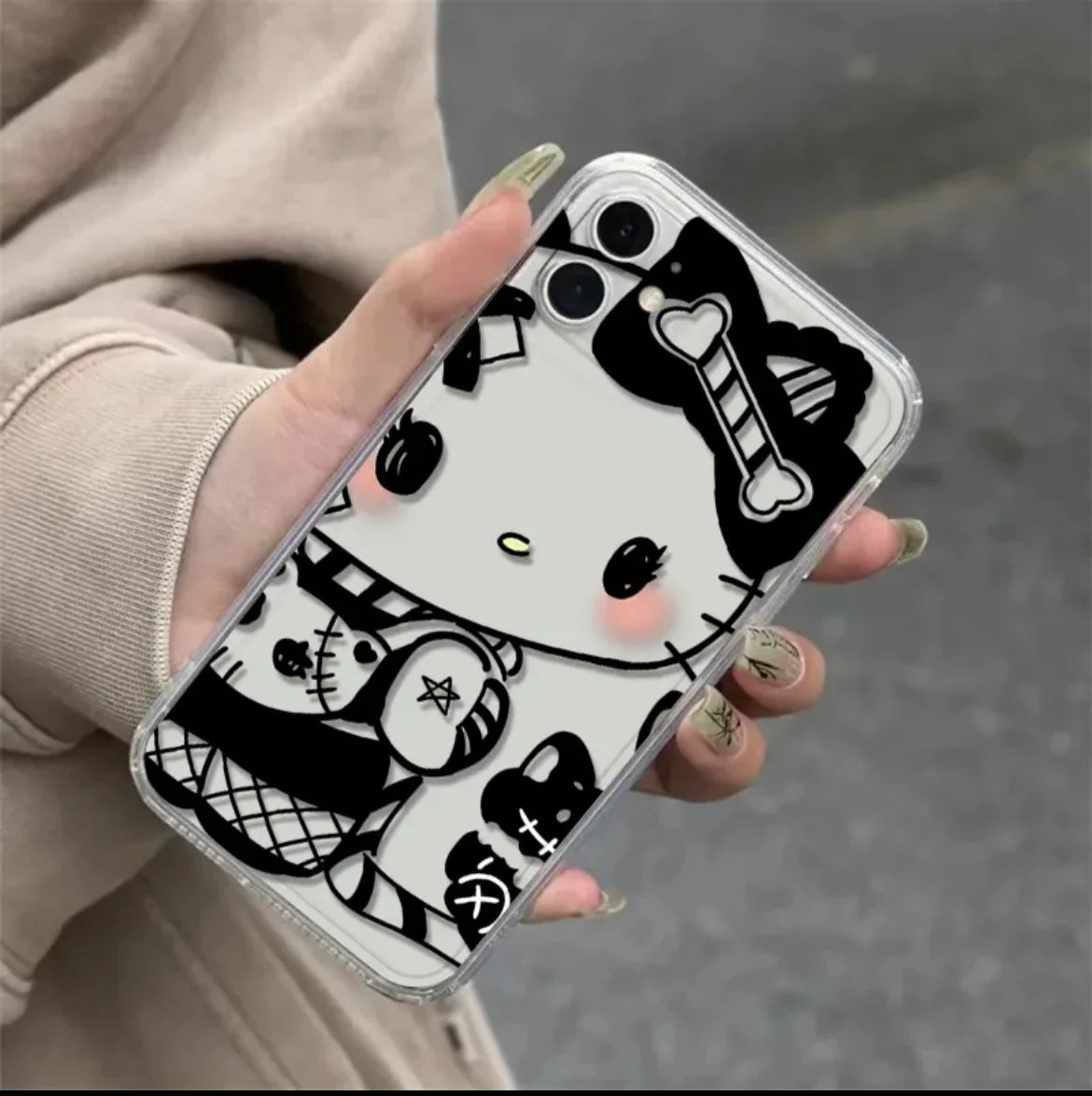 Kitty Kuro Dark Angel Transparent Phone Case