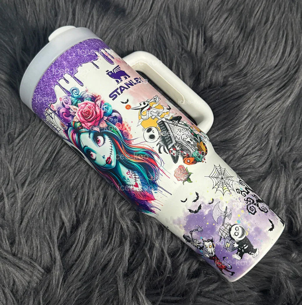 Jack Magic 40 Midnight Oz Tumbler Skellington Glow-in-the-Dark Sally