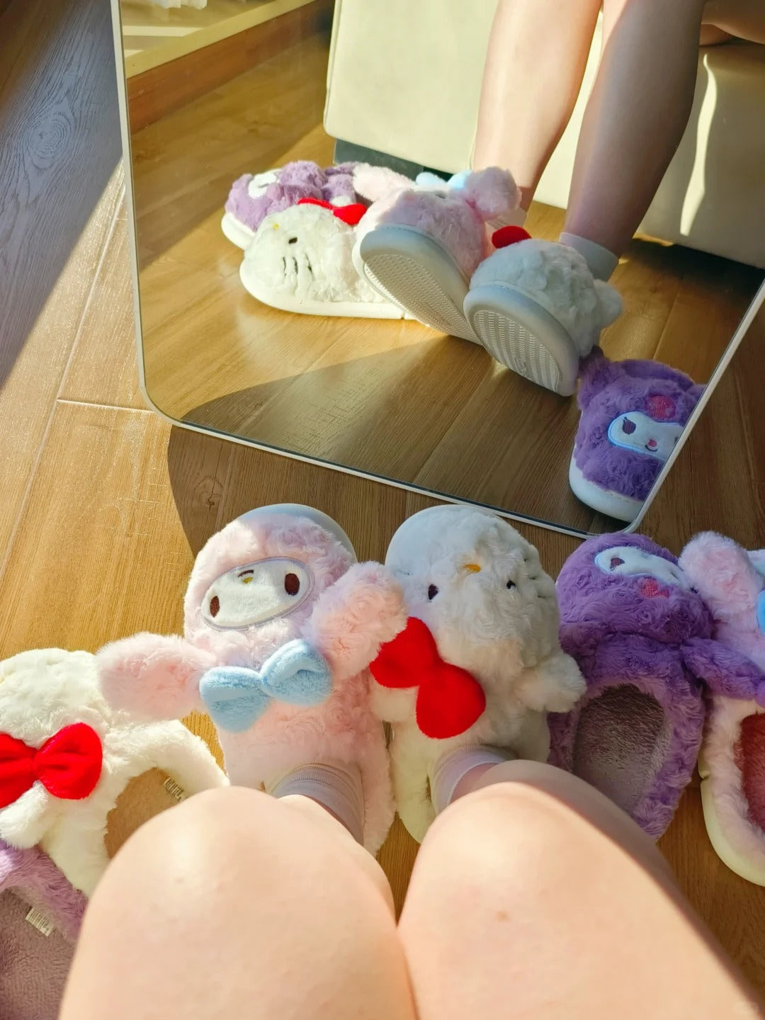 Chaussons pelucheux Kawaii Anime