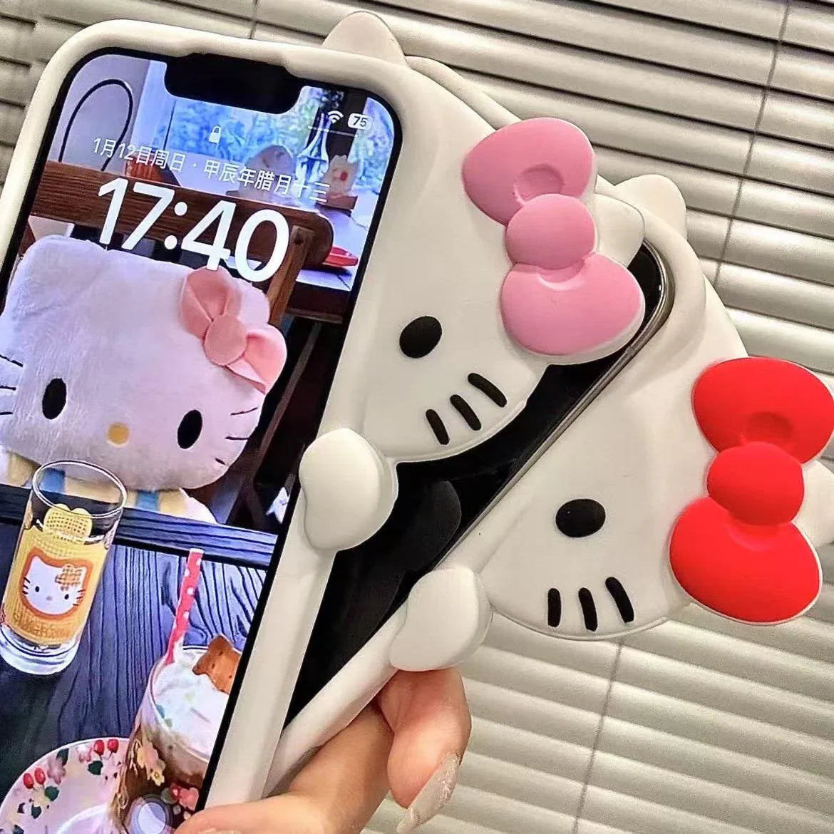 Kitty Hide-and-Seek Paradise Silicone Phone Case