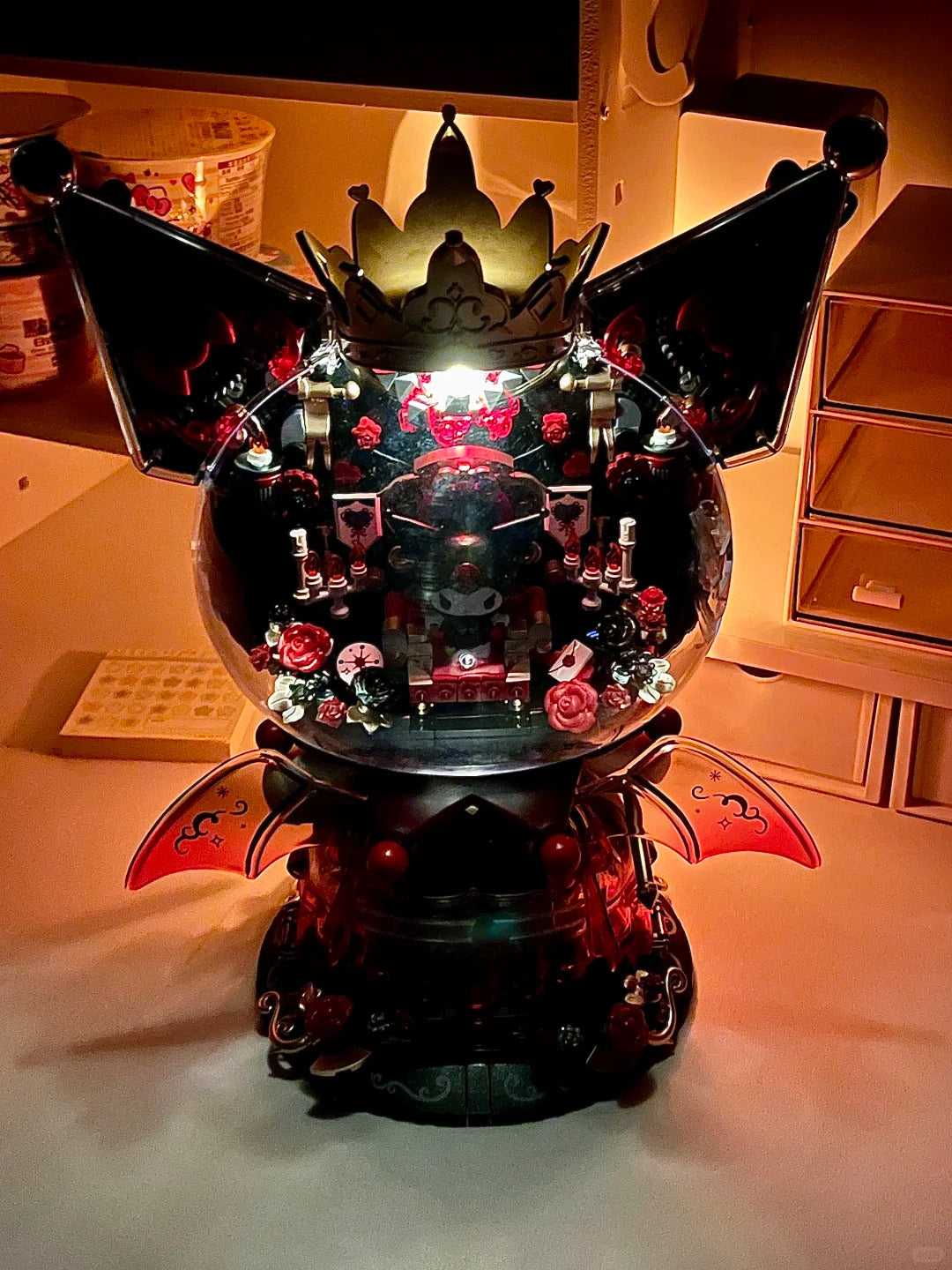 450+Pcs Night Blocks Dark Figure Building Kuromi Castle