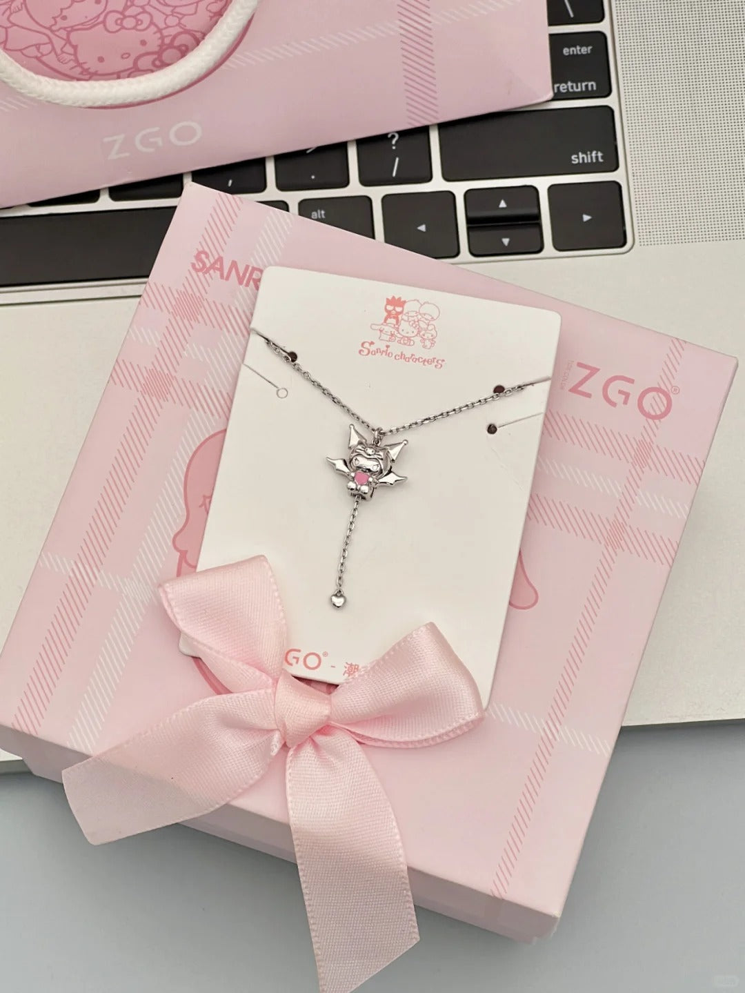 Kuro and Kitty Love Angel Necklace